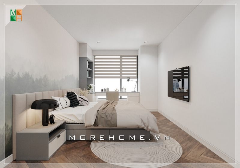 Mẫu thiết kế nội thất phòng ngủ hiện đại với nội thất gỗ công nghiệp An Cường cao cấp